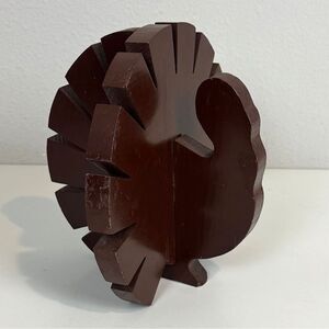 Handmade Wooden Mid-Century Turkey Thanksgiving Decor